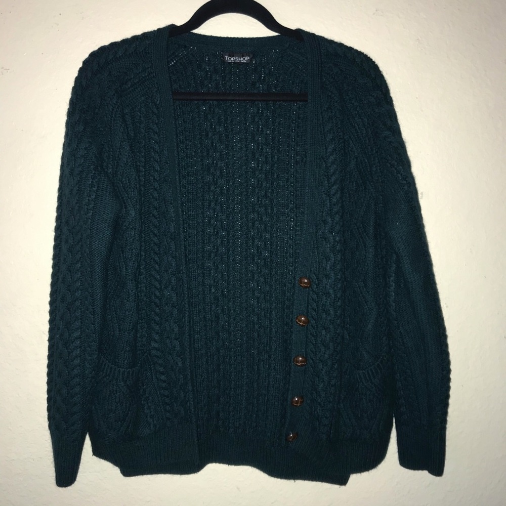 Top Shop Green Knit Sweater